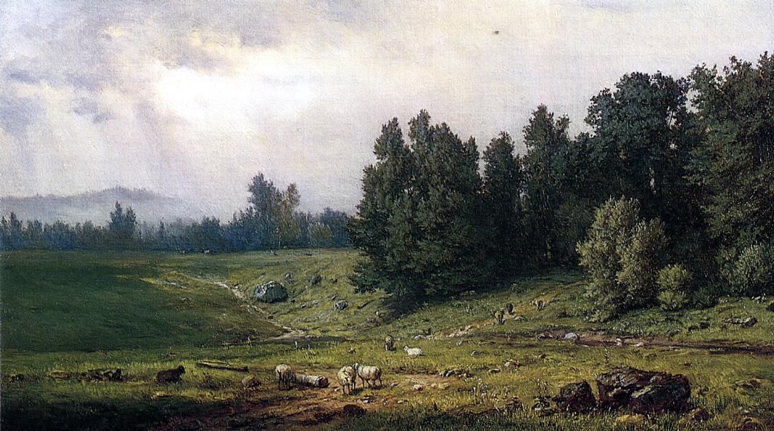 George Inness Landscape with Sheep